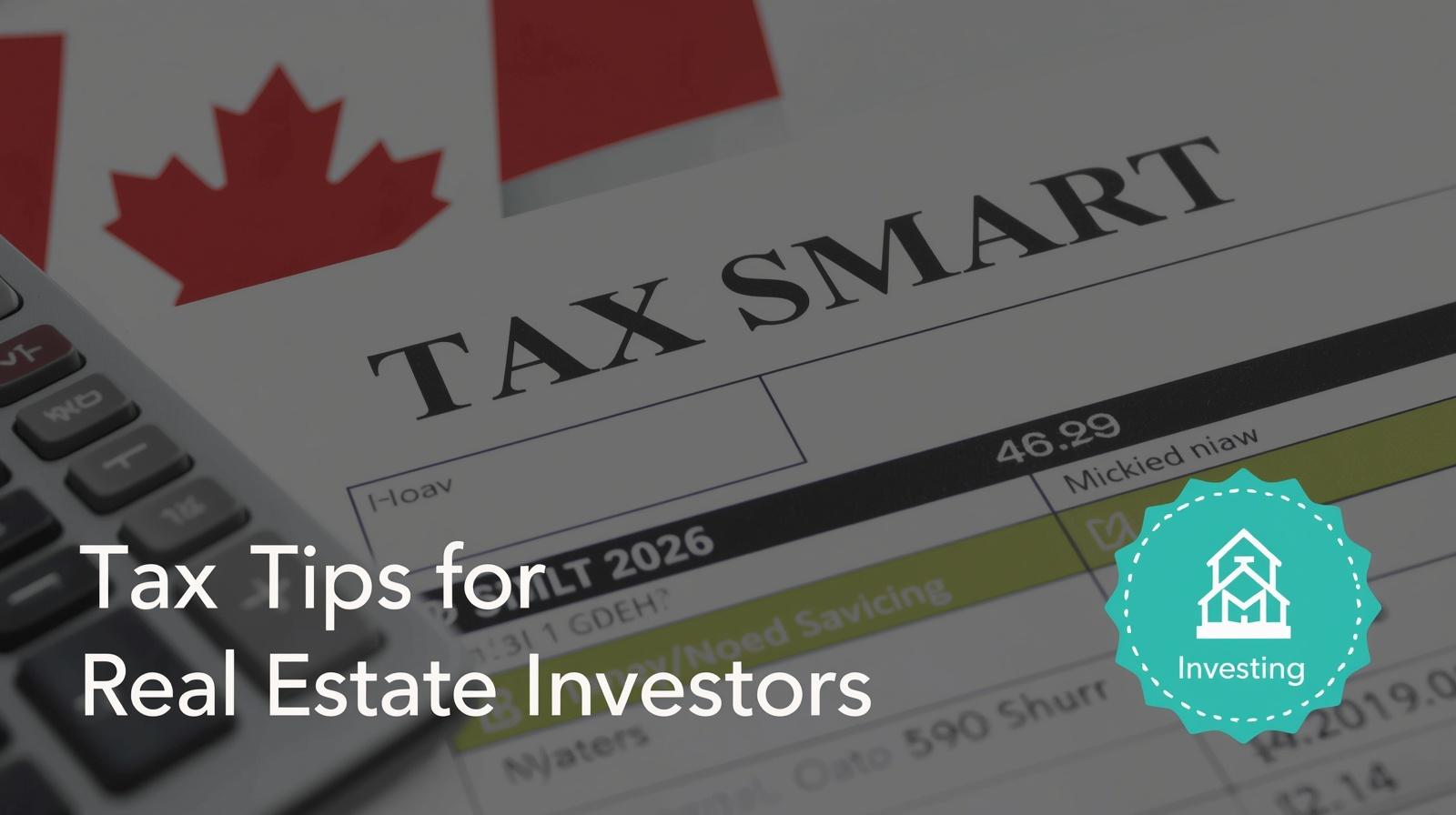 Tax Tips for Canadian Real Estate Investors in 2026